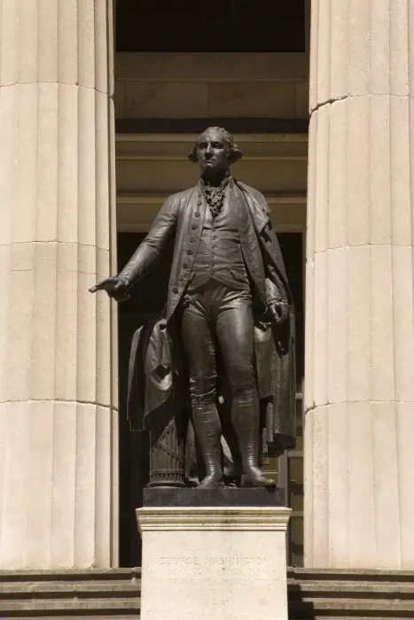 Framed Print : George Washington statue at Federal Hall, Lower Manhattan, New York City Framed Print : George Washington statue at Federal Hall, Lower Manhattan, New York City