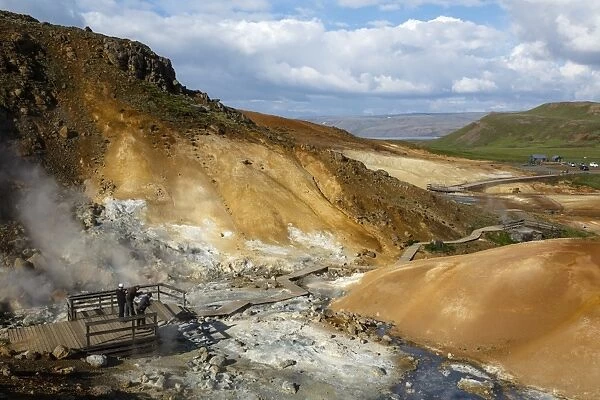 Geothermal fields at Krysuvik, Reykjanes Peninsula, Iceland, Polar Regions