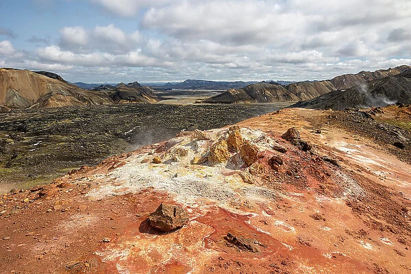The geothermal zone in Landmannalaugar, Iceland, Polar Regions