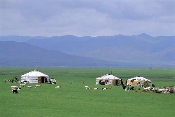Gers (yurts) in Ovorkhangai Province