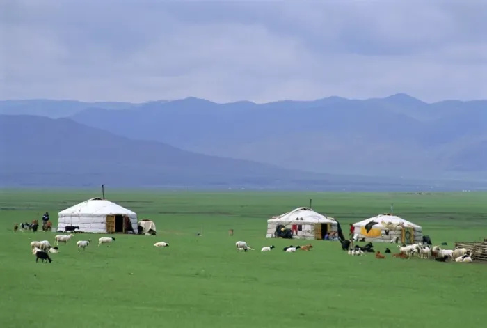 Framed Print : Gers (yurts) in Ovorkhangai Province Framed Print : Gers (yurts) in Ovorkhangai Province