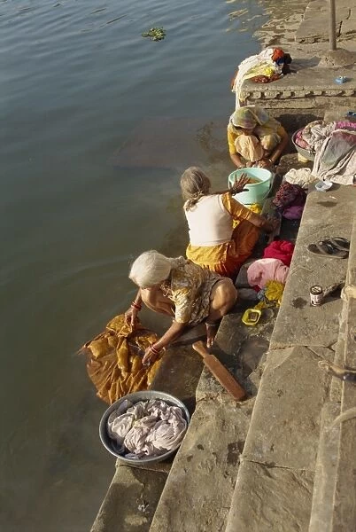 Ghats for bathing and washing clothes