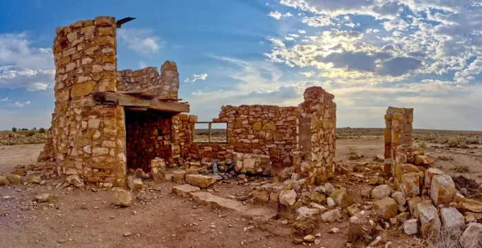 Framed Print : The ghostly remains of an old stone tower in the ghost town of Two Guns, Arizona Framed Print : The ghostly remains of an old stone tower in the ghost town of Two Guns, Arizona