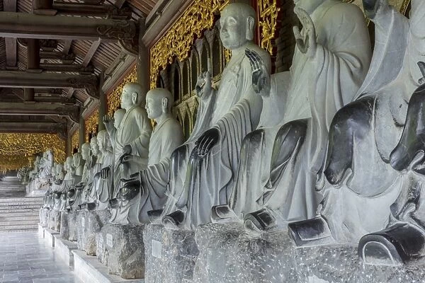 Gia Sinh, Bodhisattva statues at the Bai Dinh Mahayana Buddhist Temple near Tam Coc