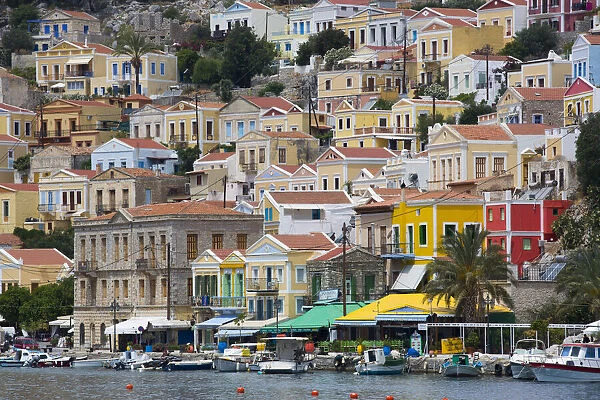 Gialos Harbor, Symi (Simi) Island, Dodecanese Island Group, Greek Islands, Greece, Europe
