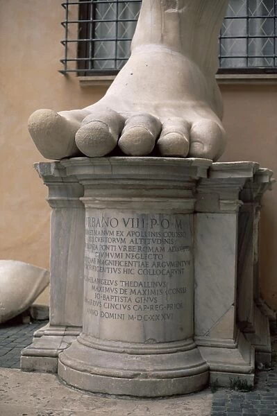 Giant foot from the Emperor Constantine statue in the