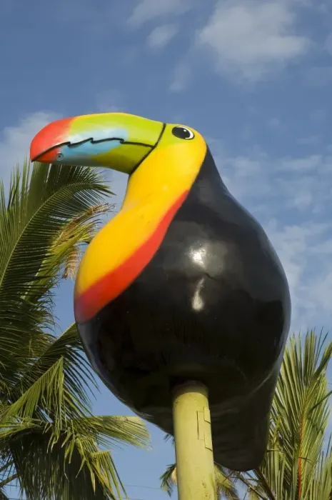 Framed Print : Giant statue of Toucan at the dock at the town of Tortuguero, Costa Rica, Central America Framed Print : Giant statue of Toucan at the dock at the town of Tortuguero, Costa Rica, Central America