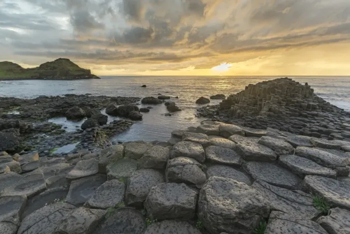 Framed Print : Giants Causeway at sunset, UNESCO World Heritage Site, County Antrim, Ulster, Northern Ireland Framed Print : Giants Causeway at sunset, UNESCO World Heritage Site, County Antrim, Ulster, Northern Ireland