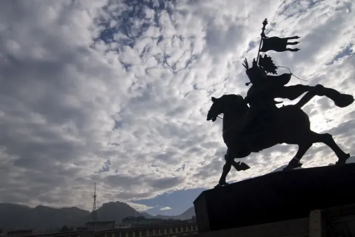 Framed Print : Gigantic bronze statue, Yushu, Qinghai, China, Asia Framed Print : Gigantic bronze statue, Yushu, Qinghai, China, Asia