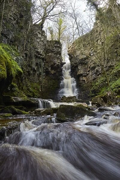 Mill Gill Force waterfall, Askrigg, Wensleydale, North Yorkshire, Yorkshire, England