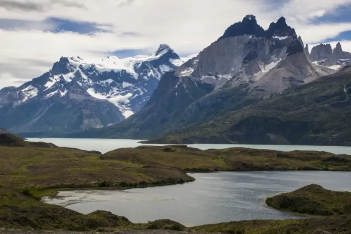 Framed Print : Glacial lakes before the Torres del Paine National Park, Patagonia, Chile, South America Framed Print : Glacial lakes before the Torres del Paine National Park, Patagonia, Chile, South America
