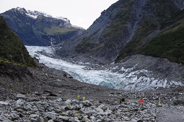 Glacial outflow of Fox Glacier, Westland Tai Poutini National Park, South Island, New Zealand, Pacific