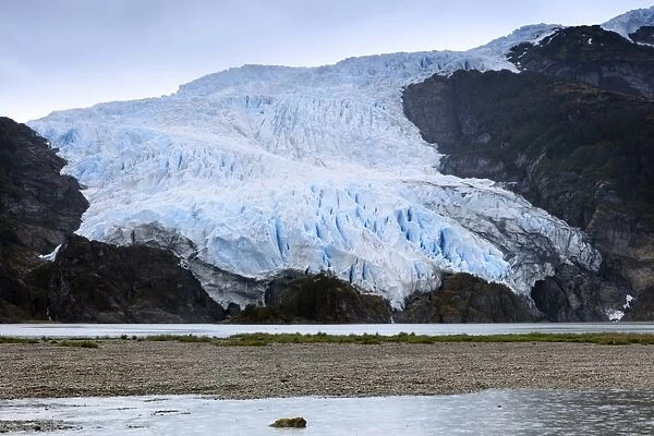 A glacier in the Darwin Mountain range, Alberto de Agostini National Park, Tierra del Fuego