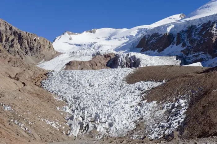 Framed Print : Glacier near Plaza de Mulas basecamp, Aconcagua Provincial Park, Andes mountains Framed Print : Glacier near Plaza de Mulas basecamp, Aconcagua Provincial Park, Andes mountains