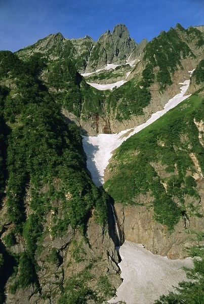 Glacier waterfall on Mt