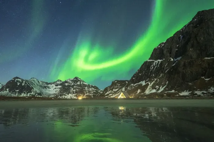 Framed Print : Glass igloo on Skagsanden beach under the Aurora Borealis (Northern Lights), Flakstad, Lofoten Islands, Norway, Scandinavia, Europe Framed Print : Glass igloo on Skagsanden beach under the Aurora Borealis (Northern Lights), Flakstad, Lofoten Islands, Norway, Scandinavia, Europe