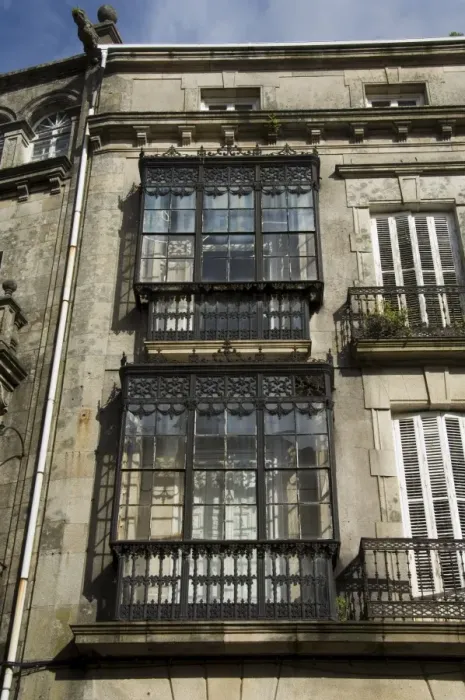 Framed Print : Glazed balconies in Santiago de Compostela Framed Print : Glazed balconies in Santiago de Compostela