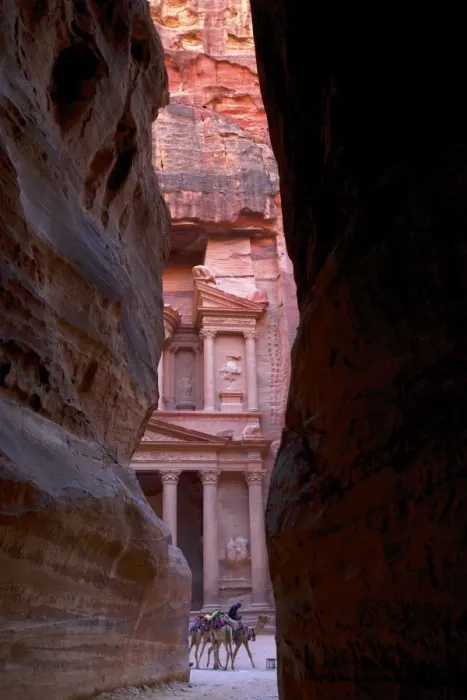 Framed Print : Glimpse of the Treasury from the Siq, Petra, UNESCO World Heritage Site, Jordan, Middle East Framed Print : Glimpse of the Treasury from the Siq, Petra, UNESCO World Heritage Site, Jordan, Middle East