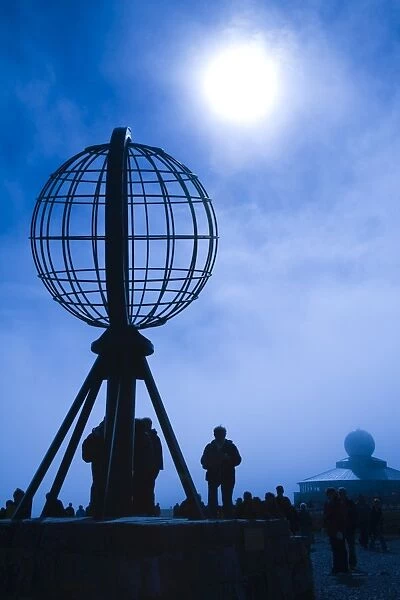 The Globe Monument at North Cape, Honningsvag Port, Mageroya Island, Finnmark Region