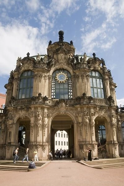 Glockenspiel Pavilion, Zwinger, Dresden, Saxony, Germany, Europe