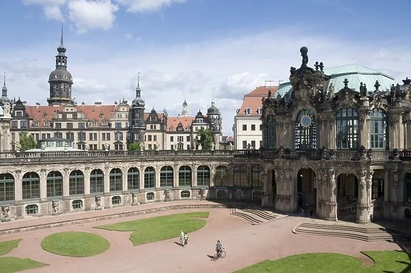 Glockenspiel Pavilion, Zwinger, Dresden, Saxony, Germany, Europe