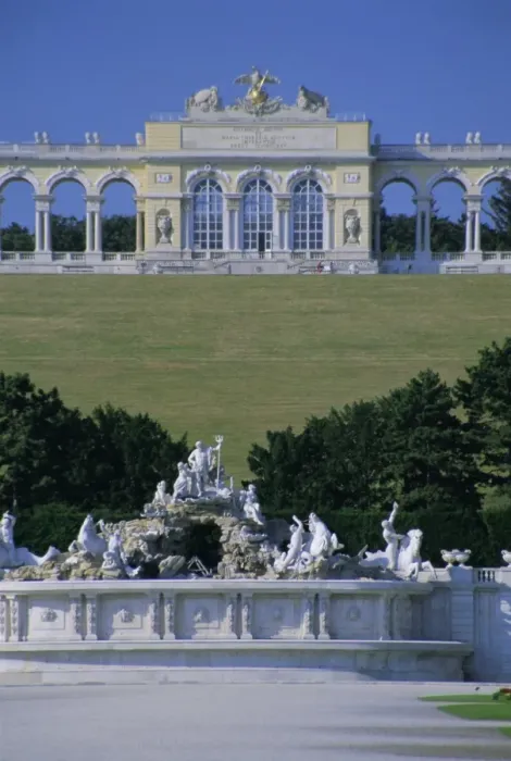 Framed Print : Gloriette and Neptune fountain, Schonbrunn gardens, UNESCO World Heritage Site Framed Print : Gloriette and Neptune fountain, Schonbrunn gardens, UNESCO World Heritage Site