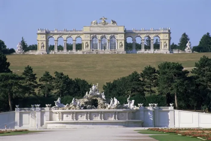 Framed Print : Gloriette and Neptune fountain, Schonbrunn Gardens, UNESCO World Heritage Site Framed Print : Gloriette and Neptune fountain, Schonbrunn Gardens, UNESCO World Heritage Site