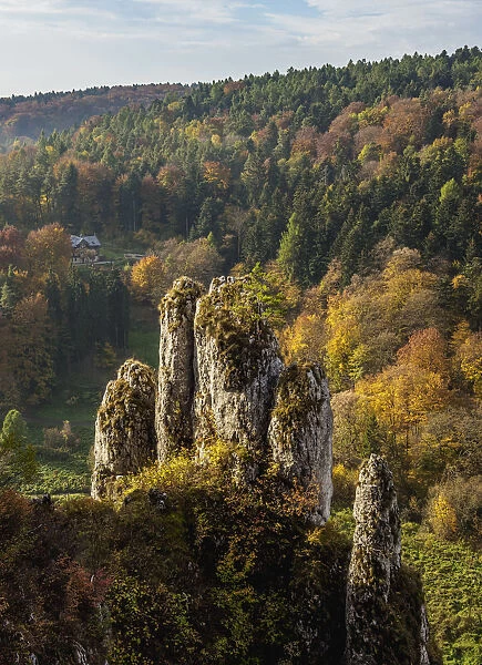The Glove Rock Formation, Ojcow National Park, Krakow-Czestochowa Upland (Polish Jura)