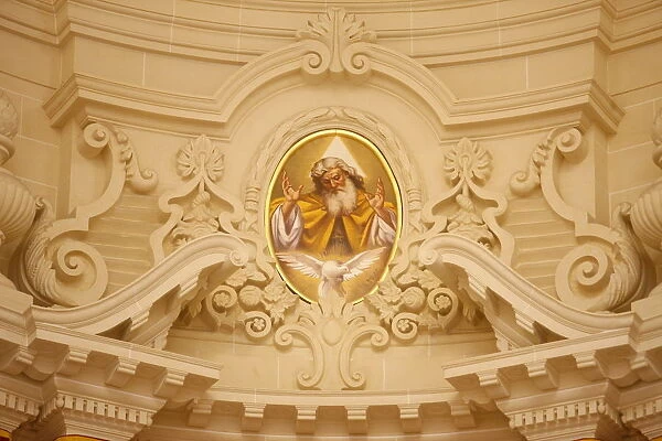 God and the Holy Ghost, St. John the Baptist church, Xewkija. Malta, Europe