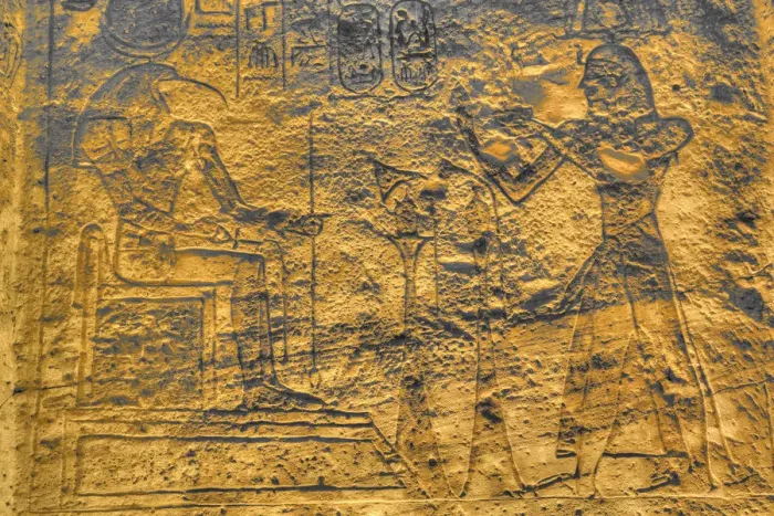 Framed Print : God Thoth on left, Ramses II on right, Sunken Relief, Hypostyle Hall, Ramses II Temple Framed Print : God Thoth on left, Ramses II on right, Sunken Relief, Hypostyle Hall, Ramses II Temple