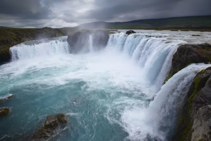 Framed Print : Godafoss waterfall (Fall of the Gods), between Akureyri and Myvatn, in the north Framed Print : Godafoss waterfall (Fall of the Gods), between Akureyri and Myvatn, in the north