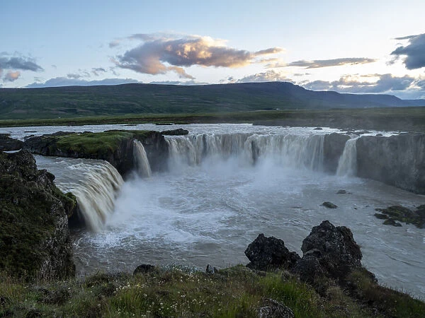 Godafoss (Waterfall of the Gods), Skjalfandafljot River, Baroardalur district, Iceland
