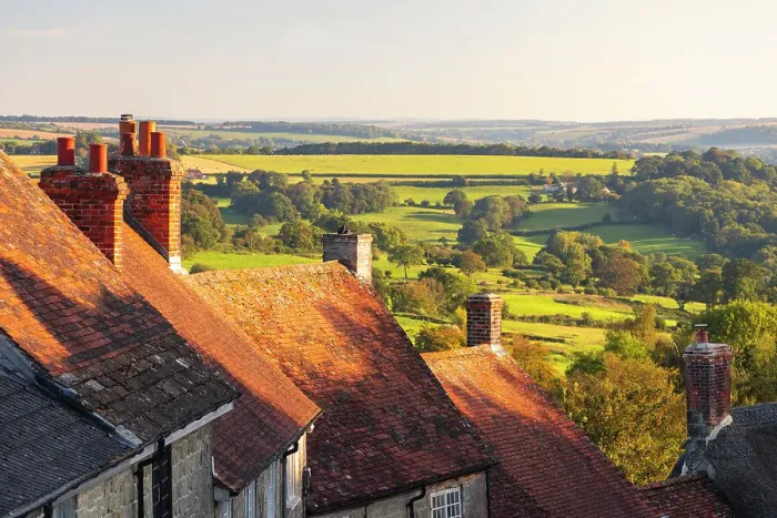 Framed Print : Gold Hill during sunset in late summer, Shaftesbury, Dorset, England, United Kingdom, Europe Framed Print : Gold Hill during sunset in late summer, Shaftesbury, Dorset, England, United Kingdom, Europe
