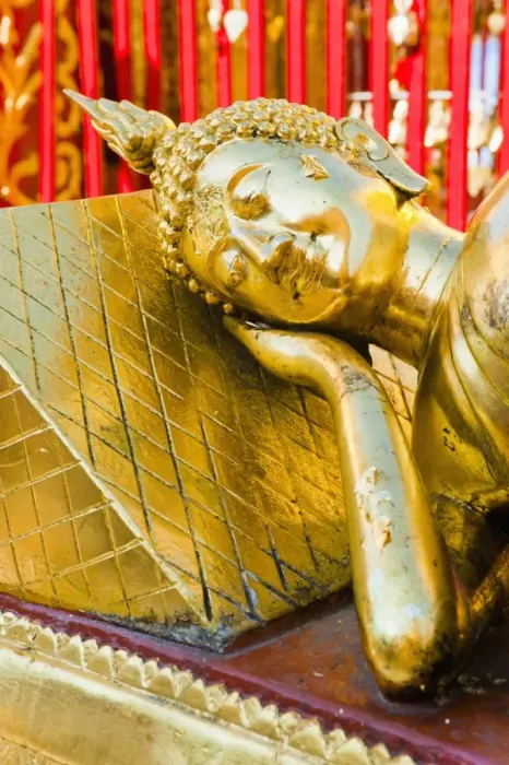 Framed Print : Gold Leaf reclining Buddha at Wat Doi Suthep Temple, Chiang Mai, Thailand, Southeast Asia, Asia Framed Print : Gold Leaf reclining Buddha at Wat Doi Suthep Temple, Chiang Mai, Thailand, Southeast Asia, Asia