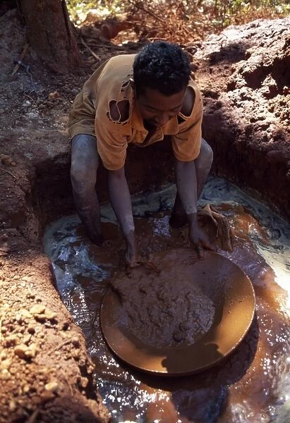 Gold mining in the territory area of Golden-crowned Sifaka, Daraina, Northern Madagascar