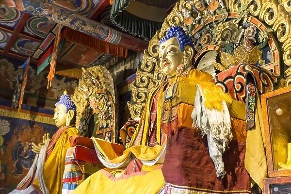 Golden Buddha statues, Baruun Zuu temple, Erdene Zuu Khiid, Monastery, Kharkhorin (Karakorum)