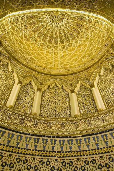 Golden dome inside the magnificent Grand Mosque, Kuwait City, Kuwait, Middle East