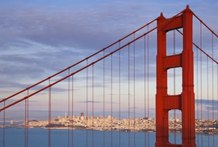 Framed Print : The Golden Gate Bridge, linking the city of San Francisco with Marin County Framed Print : The Golden Gate Bridge, linking the city of San Francisco with Marin County