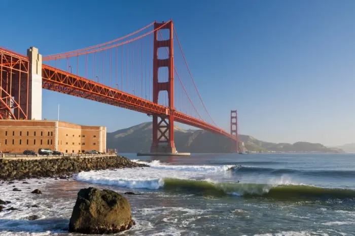 Framed Print : Golden Gate Bridge, San Francisco, California, United States of America, North America Framed Print : Golden Gate Bridge, San Francisco, California, United States of America, North America