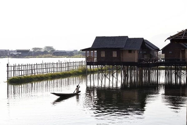 Golden Island Cottages, tourist accommodation on Inle Lake, Nampan Village, Myanmar (Burma)
