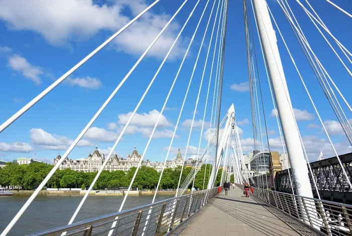 Framed Print : Golden Jubilee Bridge across the River Thames, London, England, United Kingdom, Europe Framed Print : Golden Jubilee Bridge across the River Thames, London, England, United Kingdom, Europe