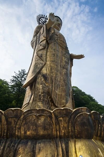 Golden Maitreya Statue, Beopjusa Temple Complex, South Korea, Asia