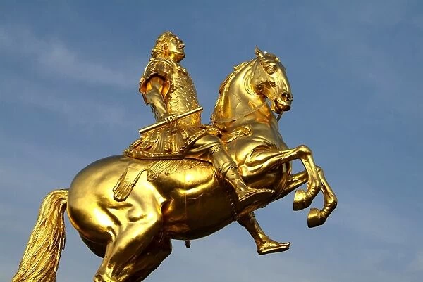 Golden Rider, Neustadter Markt, Dresden, Saxony, Germany, Europe