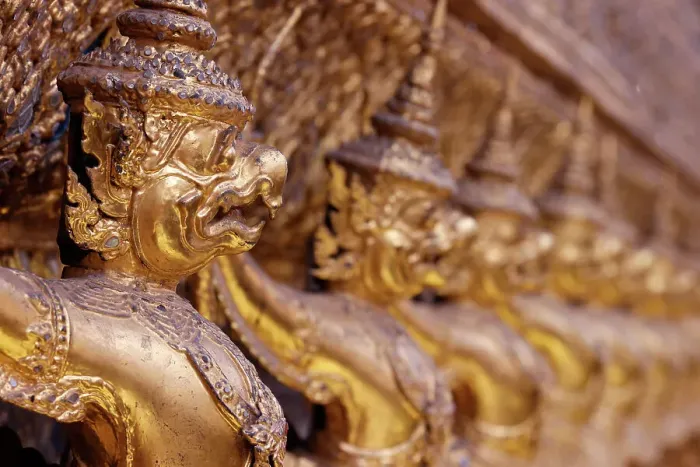 Framed Print : Golden sculptures of Garuda and Naga, Wat Phra Kaew (Temple of the Emerald Buddha), Bangkok, Thailand, Southeast Asia, Asia Framed Print : Golden sculptures of Garuda and Naga, Wat Phra Kaew (Temple of the Emerald Buddha), Bangkok, Thailand, Southeast Asia, Asia
