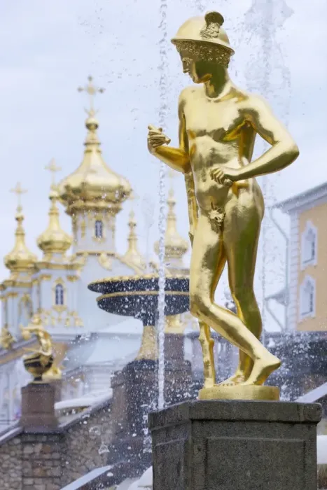 Framed Print : Golden statue of Hermes (Mercury), Grand Cascade, Peterhof (Petrodvorets), St. Petersburg, Russia, Europe Framed Print : Golden statue of Hermes (Mercury), Grand Cascade, Peterhof (Petrodvorets), St. Petersburg, Russia, Europe