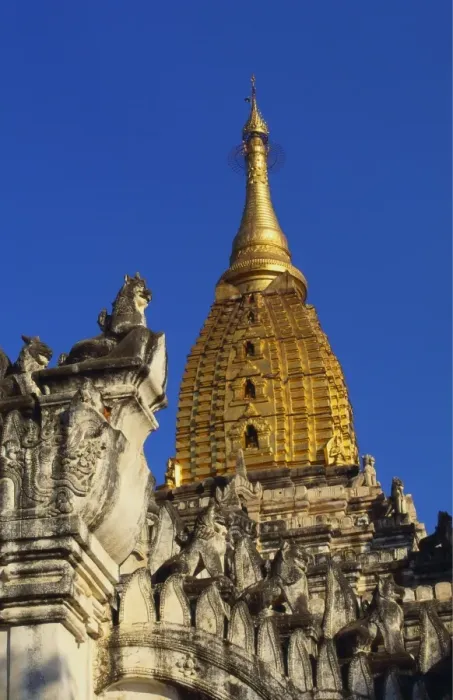 Framed Print : Golden Stupa of Ananda Pahto, Bagan, Myanmar, Indochina Framed Print : Golden Stupa of Ananda Pahto, Bagan, Myanmar, Indochina