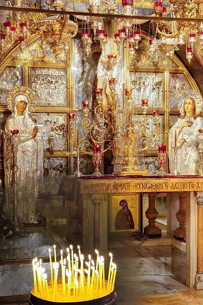 Golgotha, site of the Crucifixion, Church of the Holy Sepulchre, Old City, UNESCO World Heritage Site, Jerusalem, Israel, Middle East