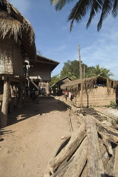 Gom Dturn, a Lao Luong Village in the Golden Triangle area of Laos, Indochina