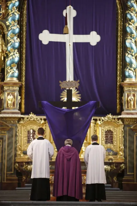 Framed Print : Good Friday service, Gottweig Benedictine Abbey, Gottweig, Lower Austria, Austria