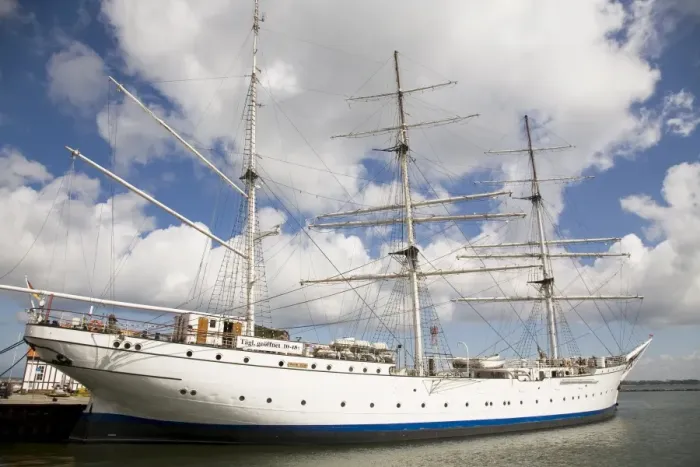 Framed Print : The Gorch Fock I museum ship in the harbour of Stralsund, Mecklenburg-Vorpommern Framed Print : The Gorch Fock I museum ship in the harbour of Stralsund, Mecklenburg-Vorpommern